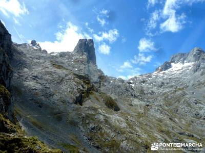 Picos de Europa-Naranjo Bulnes(Urriellu);Puente San Isidro; raquetas de nieve el tiemblo piedralaves